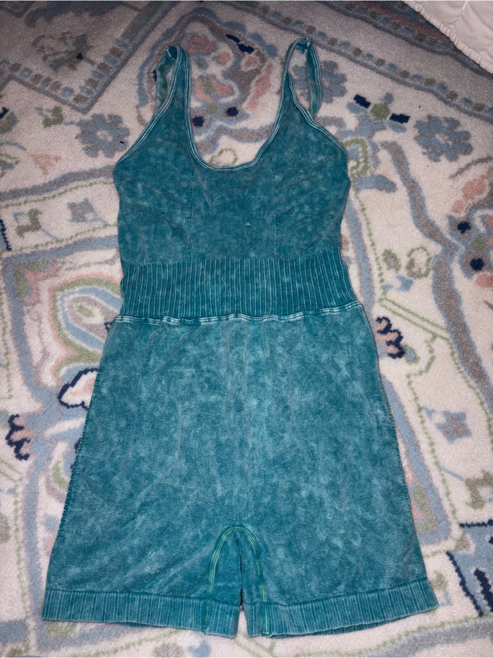 Zenana Outfitters Teal Tank Romper